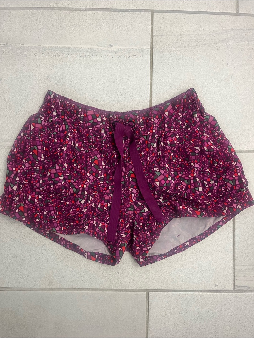 Lululemon Mosaic Print Casual Drawstring Shorts